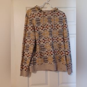 On The Byas Womens Size L Aztec Southwestern Hoodie